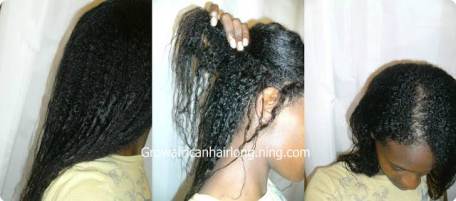 Joanne's texlaxed and relaxed hair (Grow African hair long)